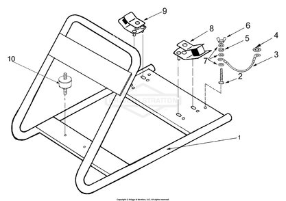 Frame And Fittings Diagram and Parts List for 1887-0  Briggs and Stratton Generator